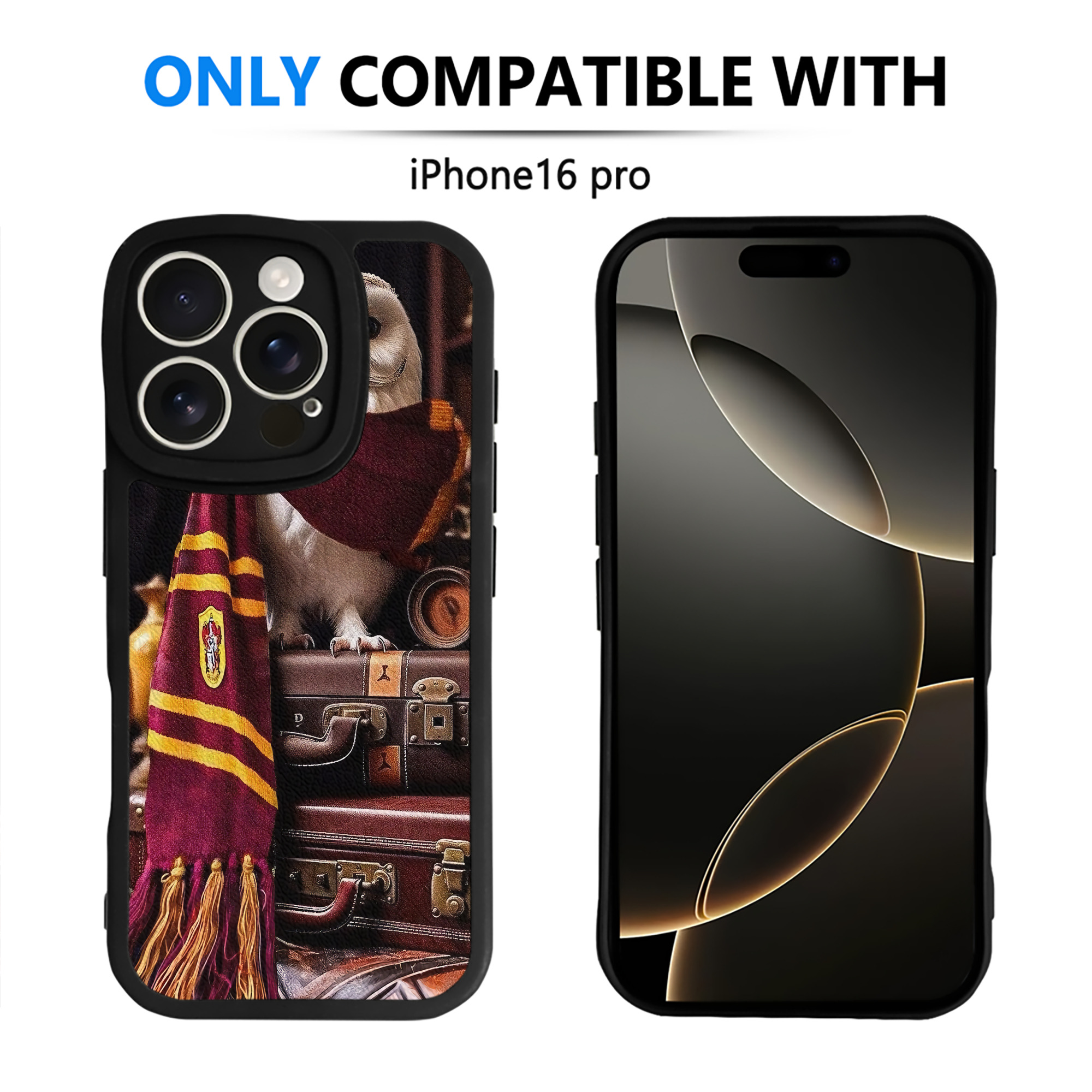 （画像用） Harry Potter ハリー・ポッターシリーズ 【iPhone 16シリーズ対応】シリコンスマホケース（レザー調） 材質：シリコン